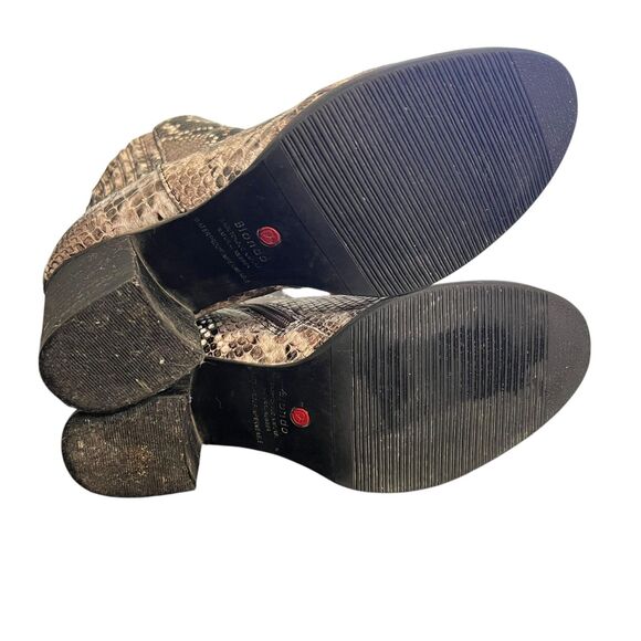 Blondo Boots Womens Size 7.5 Brown Snake Print Waterproof Ankle Booties Zip - Picture 10 of 11